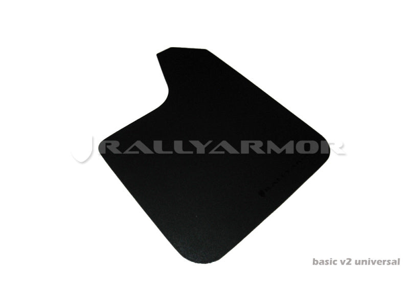 Rally Armor Universal Basic Mud Flap w/ Black Logo - Pair