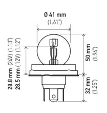 Load image into Gallery viewer, Hella Bulb 7952 24V 55/50W P45t S13 R2