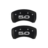 MGP 4 Caliper Covers Engraved Front & Rear MGP Black finish silver ch