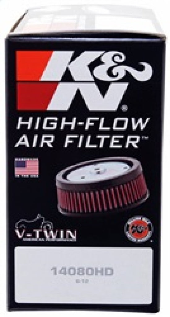 K&N 4in ID / 5.25in OD / 2in H Custom Assembly Filter designed to fit Harley-Davidson Motorcycles