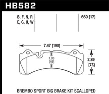 Load image into Gallery viewer, Hawk DTC-80 Brembo Scalloped 17mm Race Brake Pads