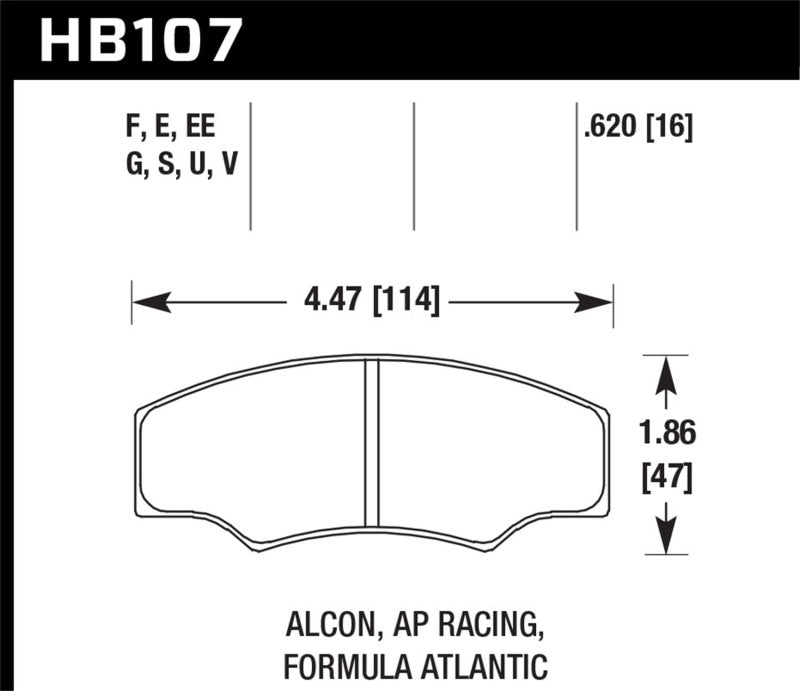 Hawk CP2361/CP3228/CP5104/CP5144 AP Racing HT-14 Brake Pads