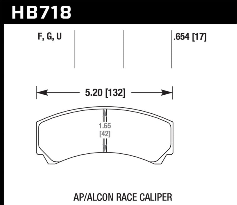 Hawk AP Racing/Alcon DTC-70 Race Brake Pads