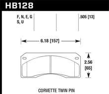 Load image into Gallery viewer, Hawk Corvette Twin Pin DTC-70 Race Brake Pads
