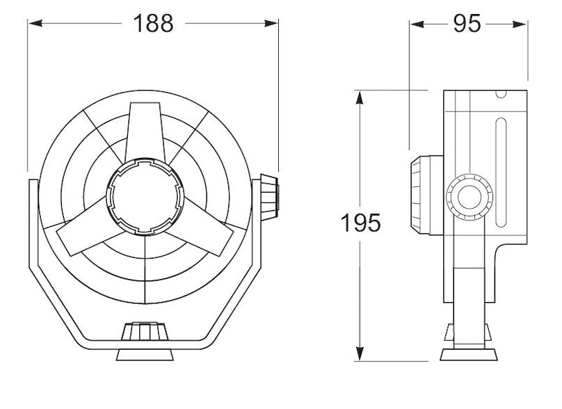 Hella Fan Turbo 2Speed 24V Blk