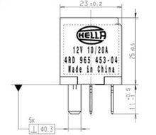 Load image into Gallery viewer, Hella Relay Micro Iso 5 Pole 12V Spst Res