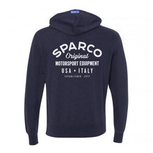 Load image into Gallery viewer, Sparco Sweatshirt ZIP Garage NVY - Large
