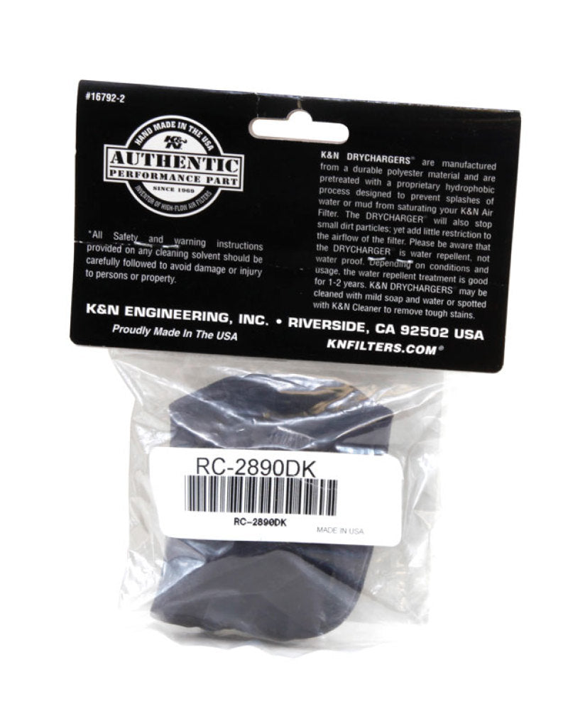 K&N Air Filter Wrap Drycharger RC-2890 Black