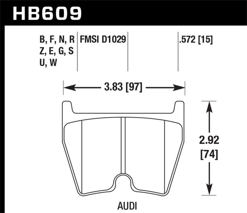 Hawk 08-14 Audi R8 4.2L Base Front ER-1 Brake Pads