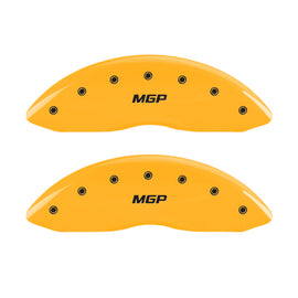 MGP 4 Caliper Covers Engraved Front & Rear MGP Yellow Finish Black Characters 2018 Tesla S