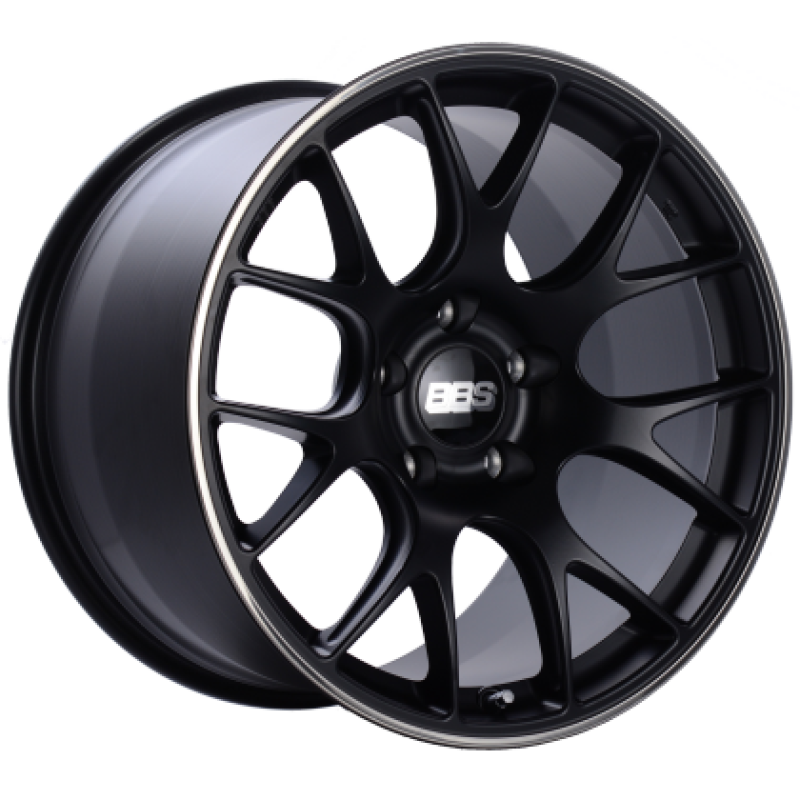 BBS CH-R 20x8 5x120 ET36 Satin Black Polished Rim Protector Wheel -82mm PFS/Clip Required