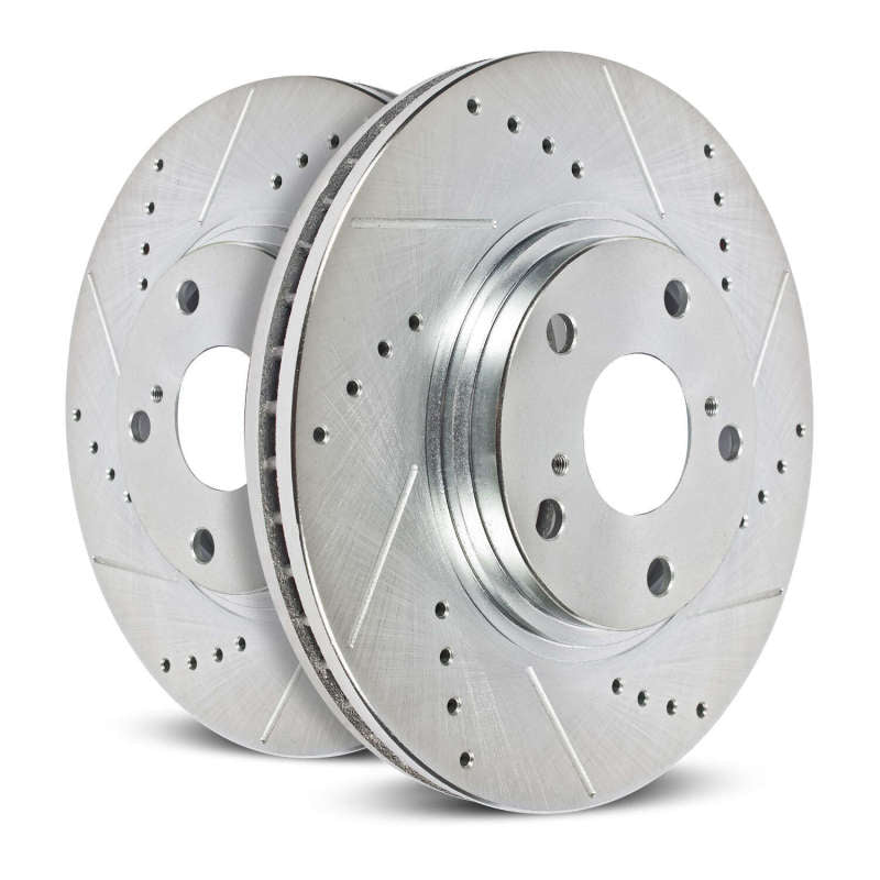 Power Stop 12-18 Tesla Model S Rear Evolution Drilled & Slotted Rotors - Pair