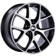 Load image into Gallery viewer, BBS SR 18x8 5x114.3 ET50 Satin Black Diamond Cut Face Wheel -82mm PFS/Clip Required