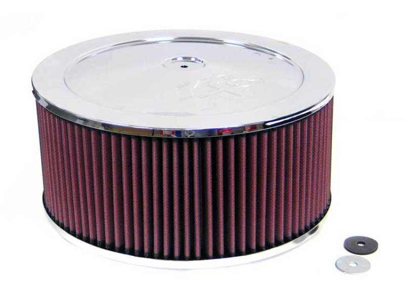 K&N Round Air Filter Assembly 7-5/16in Flange 11in Diameter 6in Height