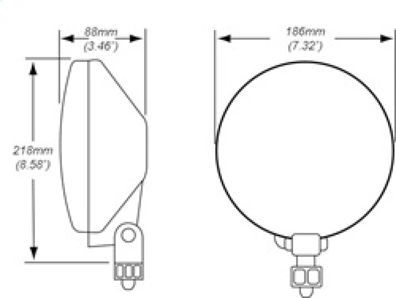 Hella Headlamp FF-ZF 0/180GR MG12 1F7