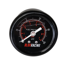 Load image into Gallery viewer, BLOX Racing Liquid-Filled Fuel Pressure Gauge 0-100psi (Black Face)