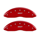MGP 4 Caliper Covers Engraved Front & Rear MGP Red Finish Silver Characters 2018 Tesla S