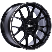 Load image into Gallery viewer, BBS CH-R 18x9 5x120 ET44 Satin Black Polished Rim Protector Wheel -82mm PFS/Clip Required