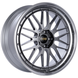 BBS LM 20x10.5 5x120 ET15 Diamond Black Center Diamond Cut Lip Wheel - 82mm PFS Required