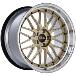 BBS LM 20x10.5 5x114.3 ET20 CB66 Gold Center Diamond Cut Lip Wheel