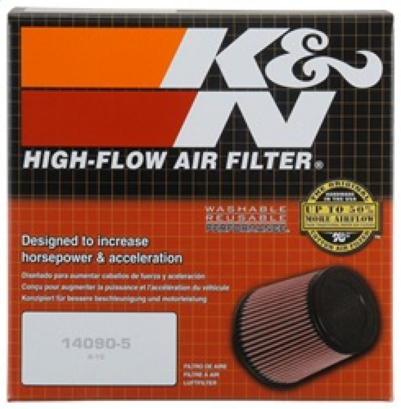 K&N Universal Chrome Filter-Oval Tapered 4in Flg ID x 5.375in Base O/S W x 3.313in Top O/S W