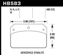 Load image into Gallery viewer, Hawk DR-97 Brake Pads for Aerospace Dynalite Caliper w/ 0.218in Center Hole