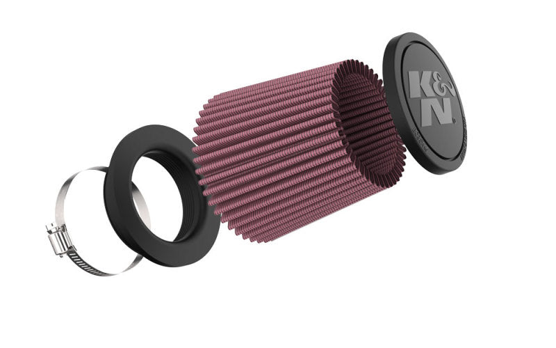 K&N Universal Clamp-On Air Filter 3in FLG /4 1/2in B / 3 1/2in T / 4 3/8in H
