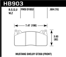 Load image into Gallery viewer, Hawk 2020 Ford Mustang 5.2L Shelby GT350 Front ER-1 Brake Pads