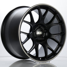 Load image into Gallery viewer, BBS CH-R 19x12 5x130 ET45 CB71.6 Satin Black Polished Rim Protector Wheel w/ Motorsport Etching