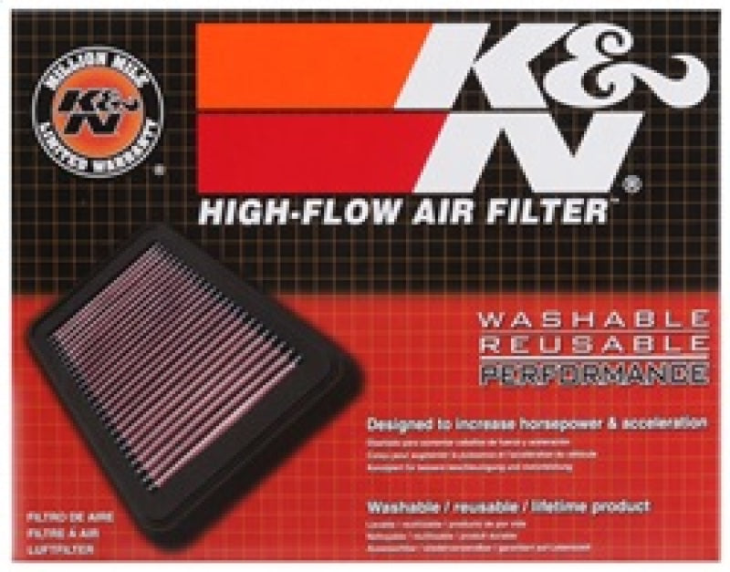 K&N 6.938in O/S L x 3.5 O/S W x.875in H Fiat/Lancia Replacement Air Filter