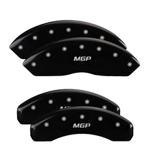 Load image into Gallery viewer, MGP 4 Caliper Covers Engraved Front &amp; Rear MGP Black finish silver ch