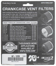 Load image into Gallery viewer, K&amp;N Rubber Base Crankcase Vent Filter - Chrome 1in Flange ID x 2in OD x 1.5in Height