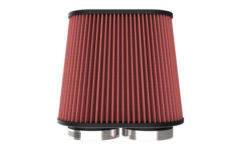 K&N Universal Clamp-On Air Filter 3in Dual Flange 9in x 6in Base 7.5in x 3.688in Top 7.5in Height