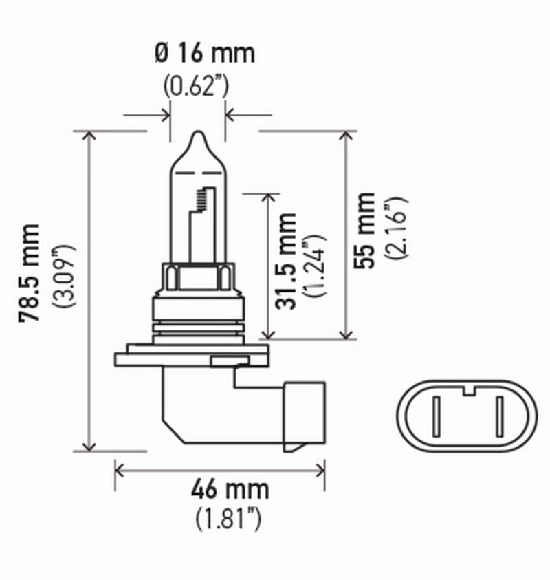 Hella Bulb 9005/Hb3 12V 65W P20D T4 Sb