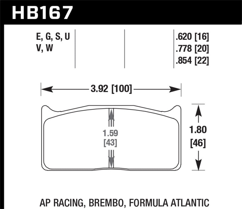 Hawk AP Racing  DTC-60 Race Brake Pads