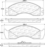 StopTech Sport Brake Pads w/Shims - Front