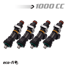 Load image into Gallery viewer, BLOX Racing Eco-Fi Street Injectors 1000cc/min w/1in Adapter Honda B/D/H Series (Set of 4)