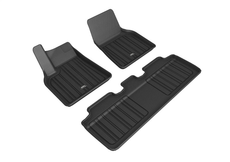 3D MAXpider 2020-2021 Tesla Model Y Elitect 1st & 2nd Row Floormats - Black