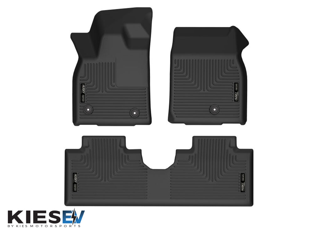 Husky Liners 2021 Ford Mustang Mach-E Weatherbeater Front & 2nd Seat Floor Liners - Black