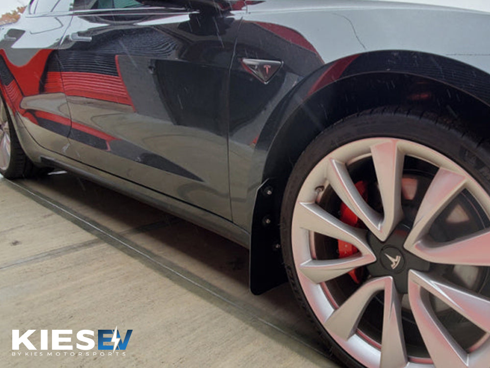 Rally Armor 17-22 Tesla Model 3 Black UR Mud Flap w/ Red Logo