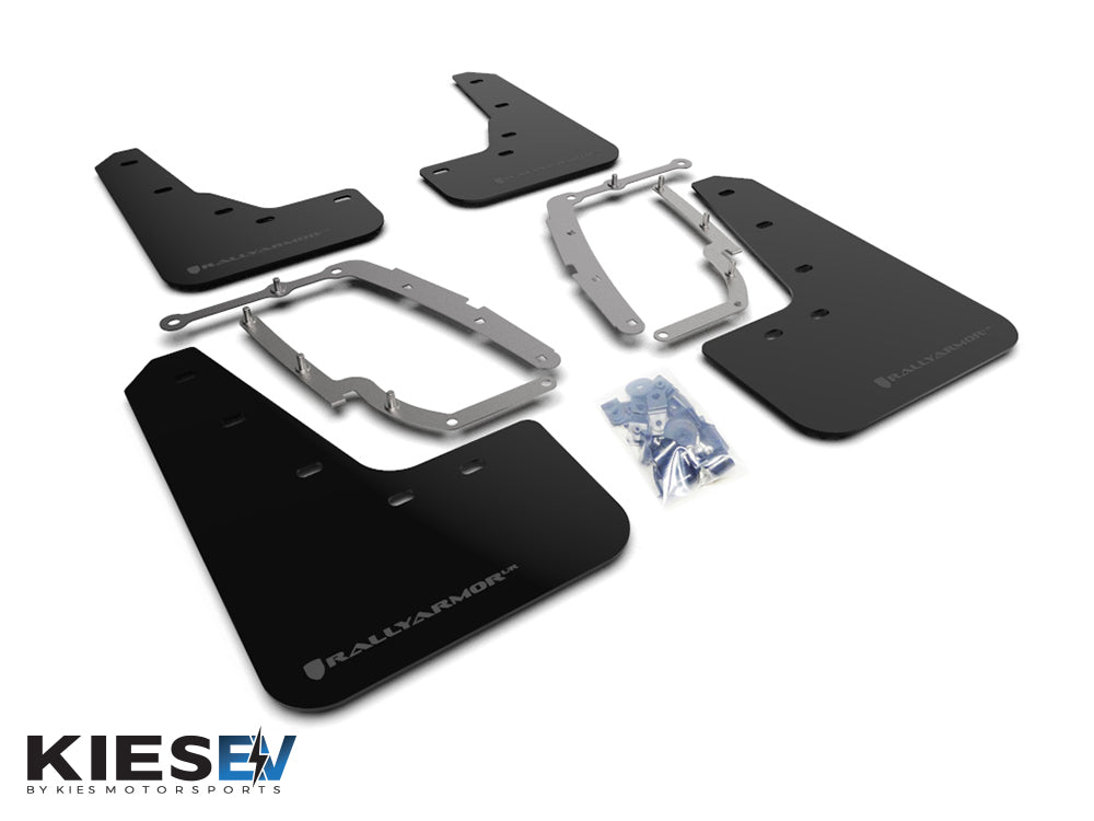 Rally Armor 17-23 Tesla Model 3 Black UR Mud Flap w/Dark Grey Logo