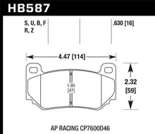 Load image into Gallery viewer, Hawk HPS 5.0 AP Racing CP7600D46 Race Brake Pads