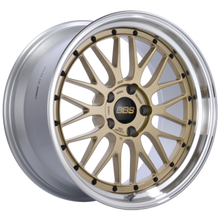 Load image into Gallery viewer, BBS LM 20x10.5 5x114.3 ET35 Gold Center Diamond Cut Lip Wheel - 82mm PFS Required