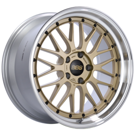 BBS LM 19x11 5x120 ET25 Gold Center Diamond Cut Lip Wheel - 82mm PFS/Clip Required