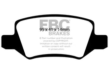Load image into Gallery viewer, EBC 08-09 Mercedes-Benz B200 2.0 Yellowstuff Rear Brake Pads