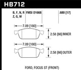 Hawk 13-14 Ford Focus 2.0L ST Front ER-1 Brake Pads