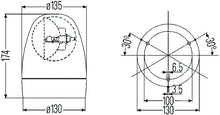 Load image into Gallery viewer, Hella Rotating Lamp H 24V Yellow Mg24 2Rl