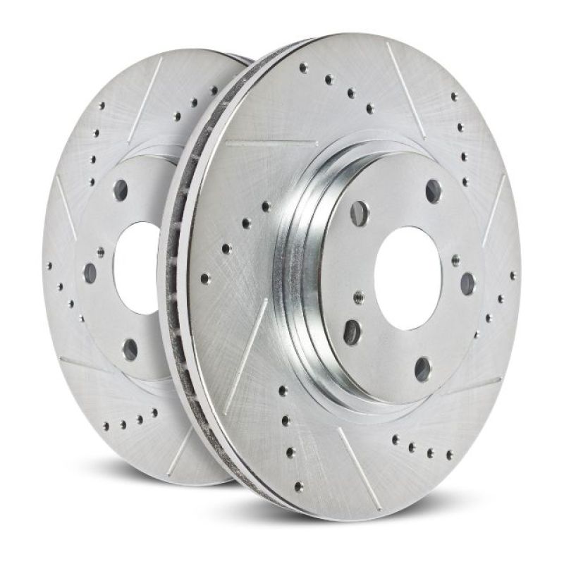 Power Stop 12-18 Tesla Model S Rear Evolution Drilled & Slotted Rotors - Pair
