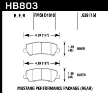 Load image into Gallery viewer, Hawk 2015+ Ford Mustang GT 5.0L (Excluding GT350/GT350R/GT500) ER-1 Endurance Racing Rear Brake Pads