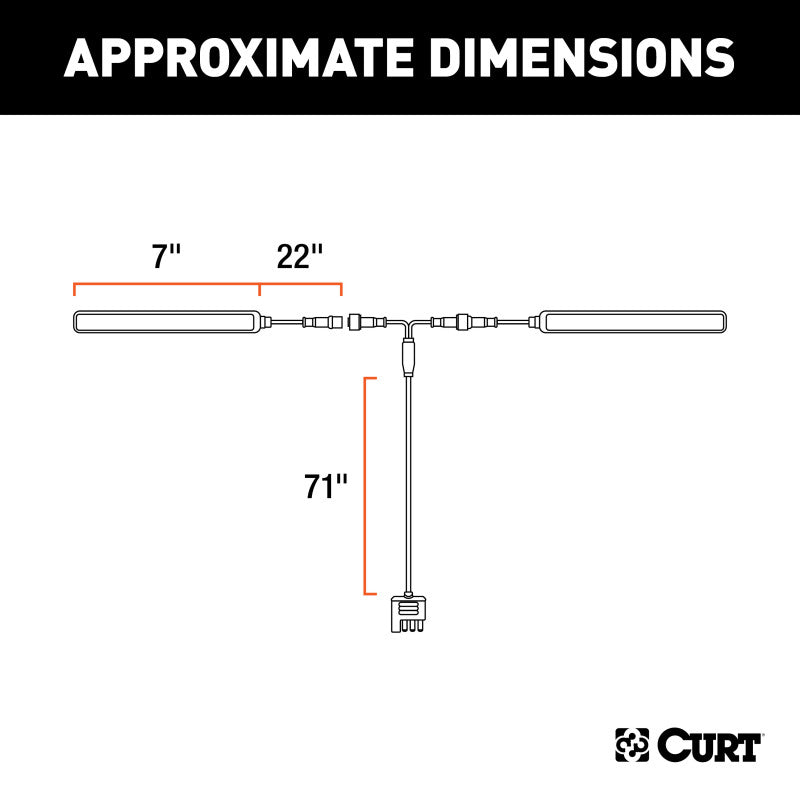 Curt Auxiliary LED Indicator Cargo Lights